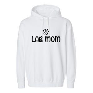 Black Yellow Chocolate Lab Mom Valentine's Day Labrador Gift Garment-Dyed Fleece Hoodie