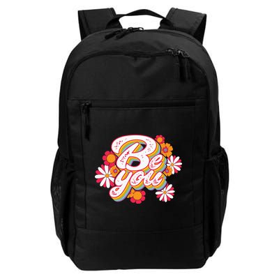 Be You Colorful Retro Vintage Floral Backpack