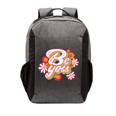 Be You Colorful Retro Vintage Floral Vector Backpack