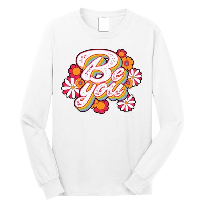 Be You Colorful Retro Vintage Floral Long Sleeve Shirt