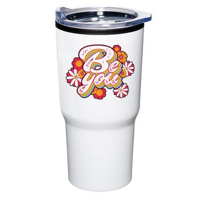Be You Colorful Retro Vintage Floral Tumbler