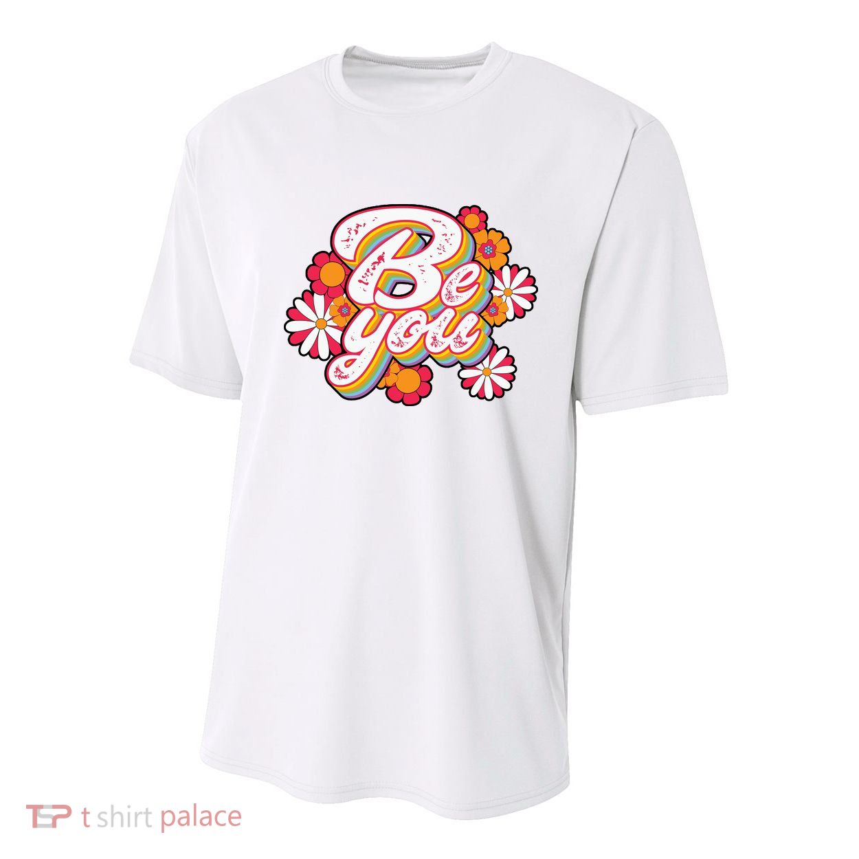 Be You Colorful Retro Vintage Floral Youth Performance Sprint T-Shirt