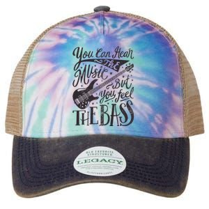 Bassist You Can Hear The Music But You Feel The Bass Guitar Legacy Tie Dye Trucker Hat