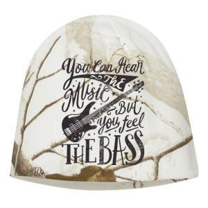 Bassist You Can Hear The Music But You Feel The Bass Guitar Kati - Camo Knit Beanie