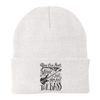 Bassist You Can Hear The Music But You Feel The Bass Guitar Knit Cap Winter Beanie