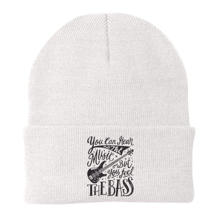 Bassist You Can Hear The Music But You Feel The Bass Guitar Knit Cap Winter Beanie