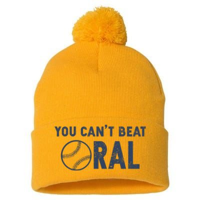 Baseball You Cant Beat Oral Pom Pom 12in Knit Beanie