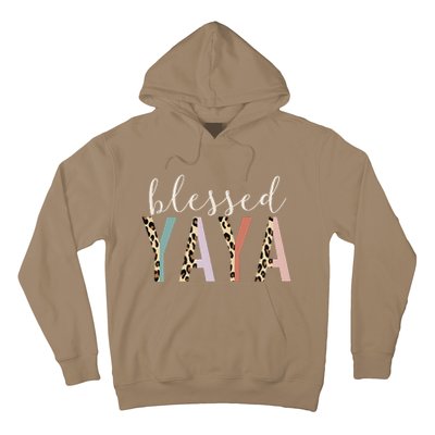 Blessed Yaya Cute Leopard Print Hoodie