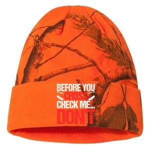 Before You Cross Check Me Dont Ice Hockey Player Gift Kati Licensed 12" Camo Beanie