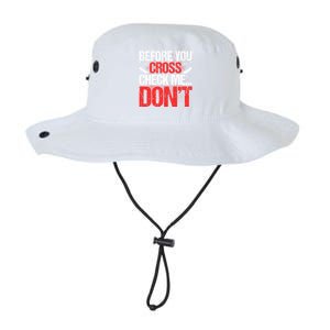 Before You Cross Check Me Dont Ice Hockey Player Gift Legacy Cool Fit Booney Bucket Hat