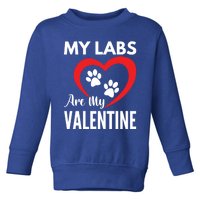 Black Yellow Chocolate Lab Are My Valentine's Day Labrador Great Gift Toddler Sweatshirt