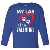 Black Yellow Chocolate Lab Is My Valentine's Day Labrador Gift Toddler Long Sleeve Shirt