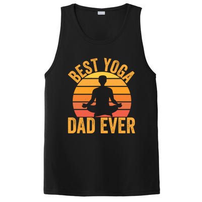 Best Yoga Dad Ever Yoga Dad Vintage Sunset Gift PosiCharge Competitor Tank