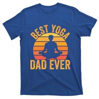 Best Yoga Dad Ever Yoga Dad Vintage Sunset Gift T-Shirt