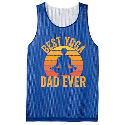 Best Yoga Dad Ever Yoga Dad Vintage Sunset Gift Mesh Reversible Basketball Jersey Tank