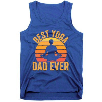 Best Yoga Dad Ever Yoga Dad Vintage Sunset Gift Tank Top