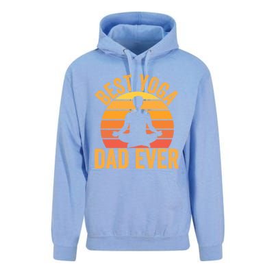 Best Yoga Dad Ever Yoga Dad Vintage Sunset Gift Unisex Surf Hoodie