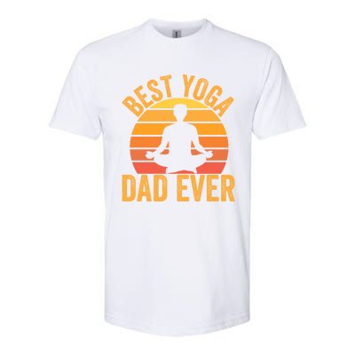 Best Yoga Dad Ever Yoga Dad Vintage Sunset Gift Softstyle CVC T-Shirt