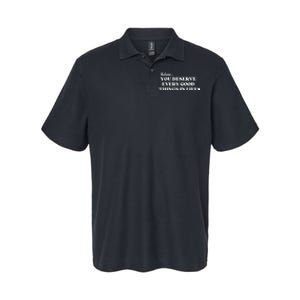 Believe You Deserve Every Good Things In Life Softstyle Adult Sport Polo