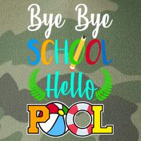 Bye Bye School Hello Pool Legacy Tie Dye Trucker Hat