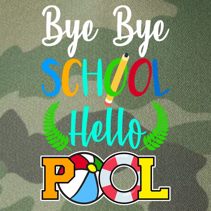 Bye Bye School Hello Pool Legacy Tie Dye Trucker Hat