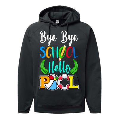 Bye Bye School Hello Pool Performance Fleece Hoodie