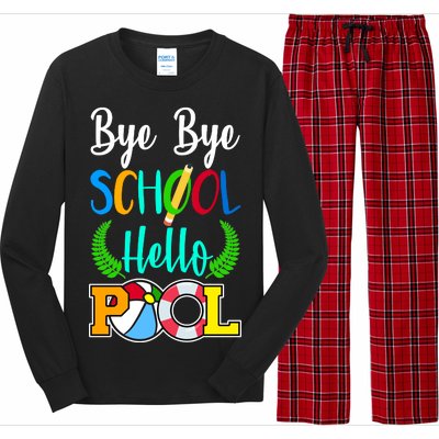 Bye Bye School Hello Pool Long Sleeve Pajama Set