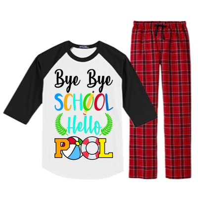 Bye Bye School Hello Pool Raglan Sleeve Pajama Set