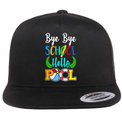 Bye Bye School Hello Pool Flatbill Hat