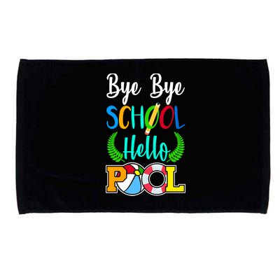 Bye Bye School Hello Pool Microfiber Hand Towel