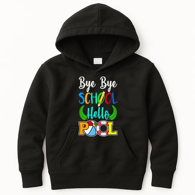 Bye Bye School Hello Pool Kids Hoodie