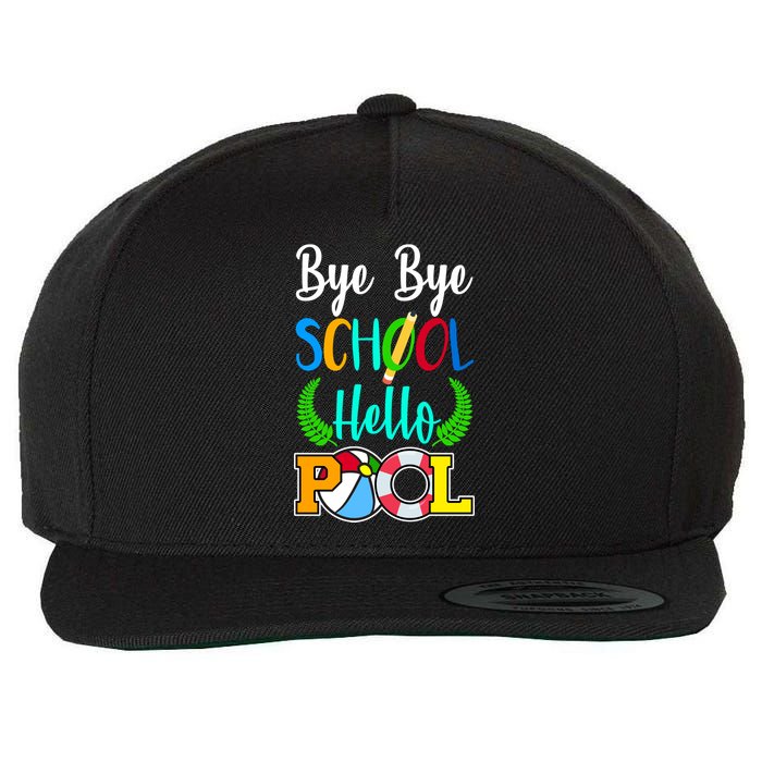 Bye Bye School Hello Pool Wool Snapback Cap