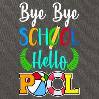 Bye Bye School Hello Pool Cotton Canvas Backpack