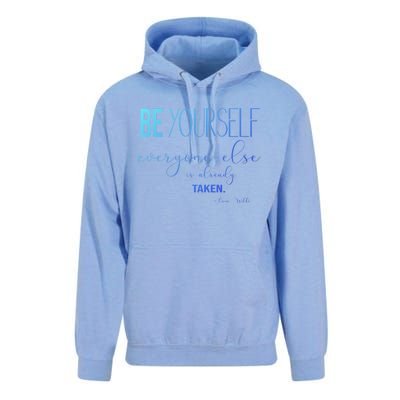 Be Yourself Everyone Else Is Already Taken Oscar Wilde Quote Great Gift Unisex Surf Hoodie