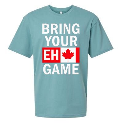 Bring Your Eh Game Canadian Flag Canada Sueded Cloud Jersey T-Shirt