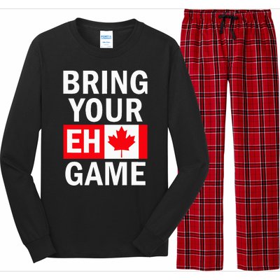 Bring Your Eh Game Canadian Flag Canada Long Sleeve Pajama Set