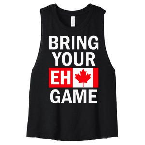 Bring Your Eh Game Canadian Flag Canada Women's Racerback Cropped Tank