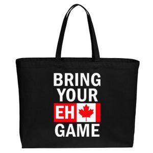 Bring Your Eh Game Canadian Flag Canada Cotton Canvas Jumbo Tote