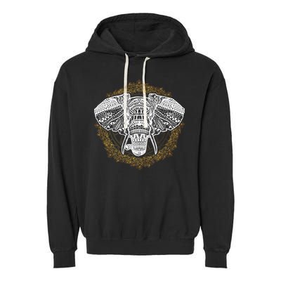 Bohemian Yoga Elephant Boho Majestic Spirit Animal Meaningful Gift Garment-Dyed Fleece Hoodie