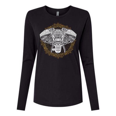 Bohemian Yoga Elephant Boho Majestic Spirit Animal Meaningful Gift Womens Cotton Relaxed Long Sleeve T-Shirt