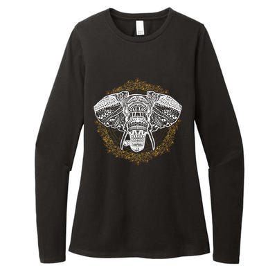 Bohemian Yoga Elephant Boho Majestic Spirit Animal Meaningful Gift Womens CVC Long Sleeve Shirt