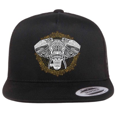 Bohemian Yoga Elephant Boho Majestic Spirit Animal Meaningful Gift Flatbill Hat
