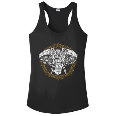 Bohemian Yoga Elephant Boho Majestic Spirit Animal Meaningful Gift Ladies PosiCharge Competitor Racerback Tank