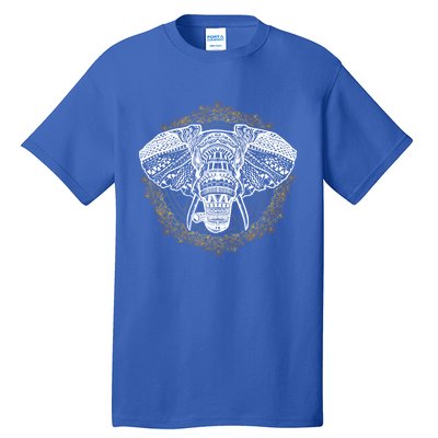 Bohemian Yoga Elephant Boho Majestic Spirit Animal Meaningful Gift Tall T-Shirt