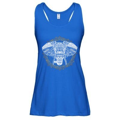 Bohemian Yoga Elephant Boho Majestic Spirit Animal Meaningful Gift Ladies Essential Flowy Tank