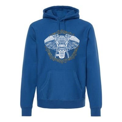 Bohemian Yoga Elephant Boho Majestic Spirit Animal Meaningful Gift Premium Hoodie