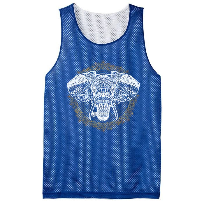 Bohemian Yoga Elephant Boho Majestic Spirit Animal Meaningful Gift Mesh Reversible Basketball Jersey Tank