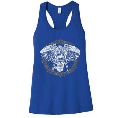 Bohemian Yoga Elephant Boho Majestic Spirit Animal Meaningful Gift Women's Racerback Tank