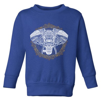 Bohemian Yoga Elephant Boho Majestic Spirit Animal Meaningful Gift Toddler Sweatshirt