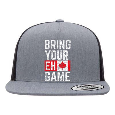 Bring Your Eh Game Canadian Flag Canada Pride Flat Bill Trucker Hat